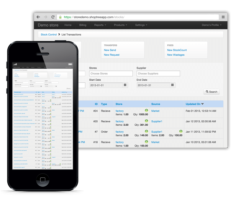 Simple stock management